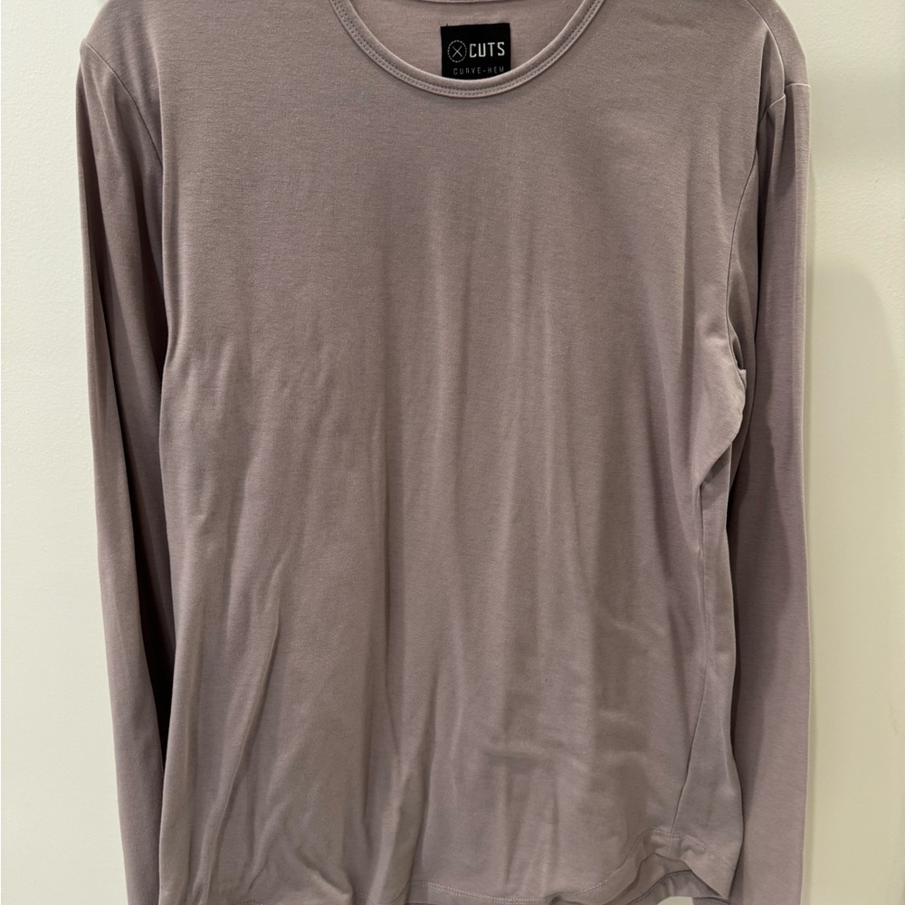 Cuts Clothing Men's Purple/Grey Long Sleeve Tee